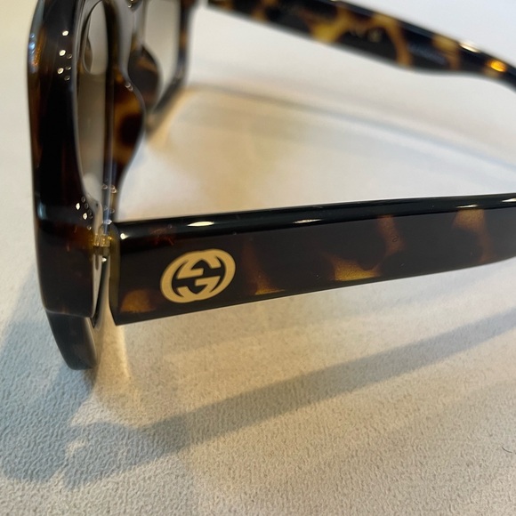 Gucci Brown Oversized Square Glasses